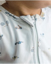 Kynd Baby - Day Or Night Onesie in Blue Haze Cars