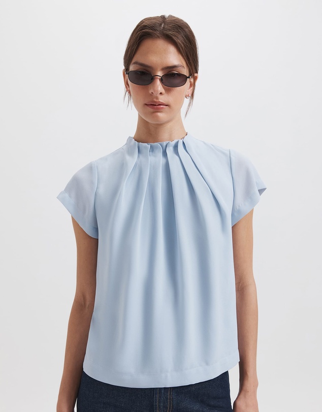 SABA - Willa High Neck Short Sleeve Top