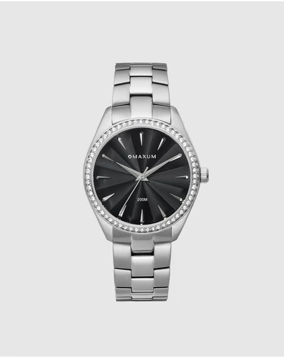 Maxum - Sydney - Black Dial & Silver Tone Case & Bracelet