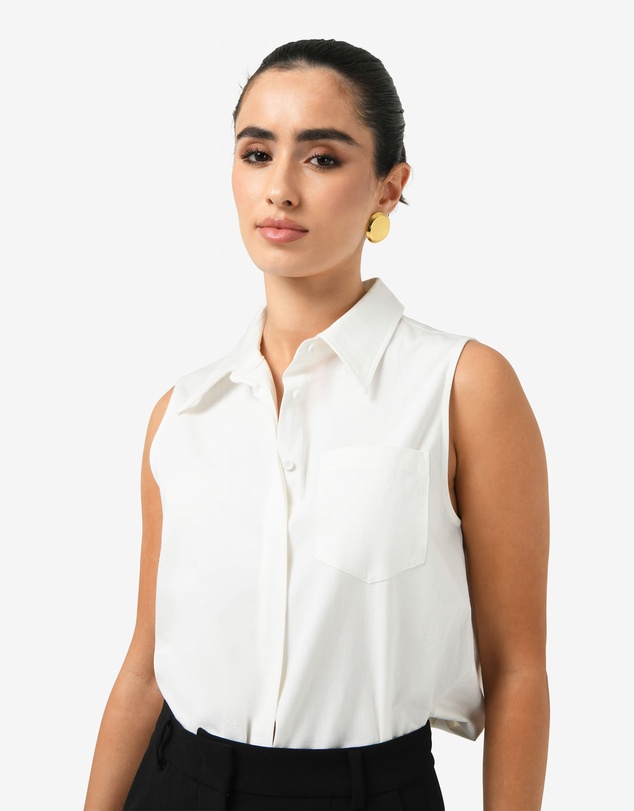 Forcast - Kia Cotton Sleeveless Shirt