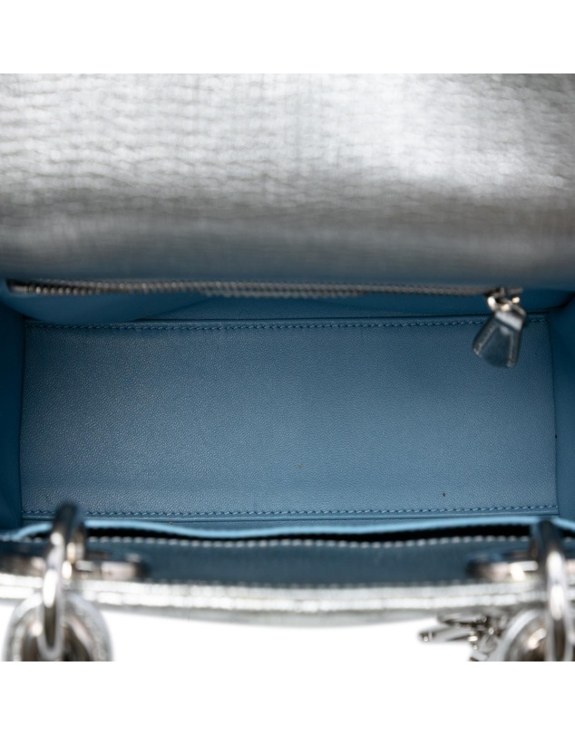 Pre-Loved by Azura Reborn - Pre-Loved Small Metallic Grained Calfskin Cannage My ABCDior Lady Dior