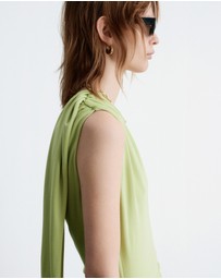 & Other Stories - One-Shoulder Scarf-Detail Midi Dress