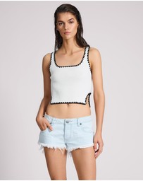 ONE TEASPOON - Bonitas Low Waist Denim Shorts - Xanthe Light Blue