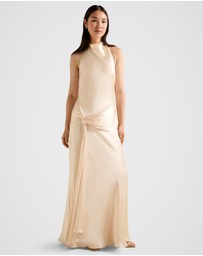 Forever New - Abby Halter Neck Satin Maxi Dress