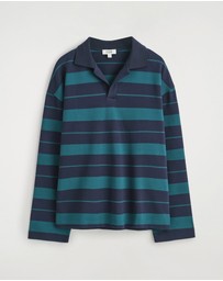 COS - Oversized Striped Cotton Rugby Shirt