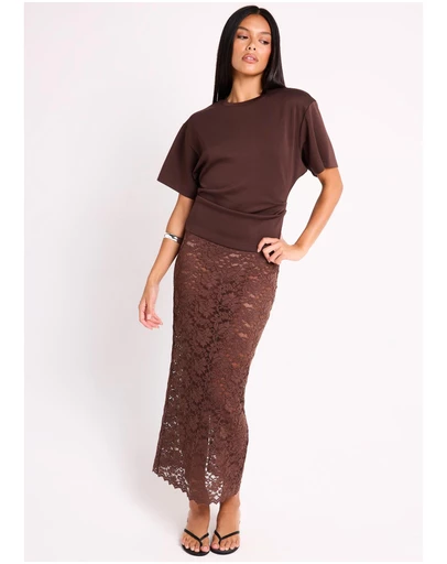 Alice In The Eve - Natalie Lace Midi Skirt
