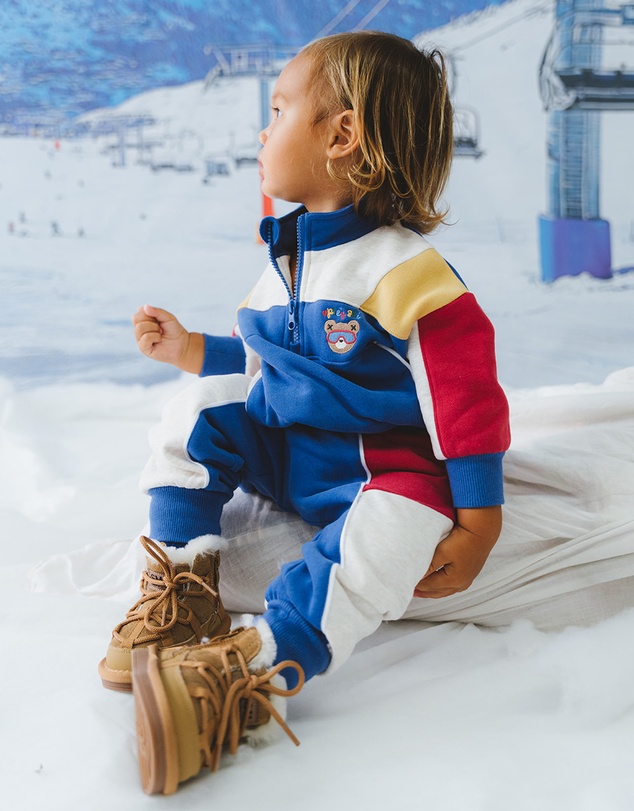 Huxbaby - Colour Block 1/4 Zip Sweat - ICONIC EXCLUSIVE - Babies-Kids