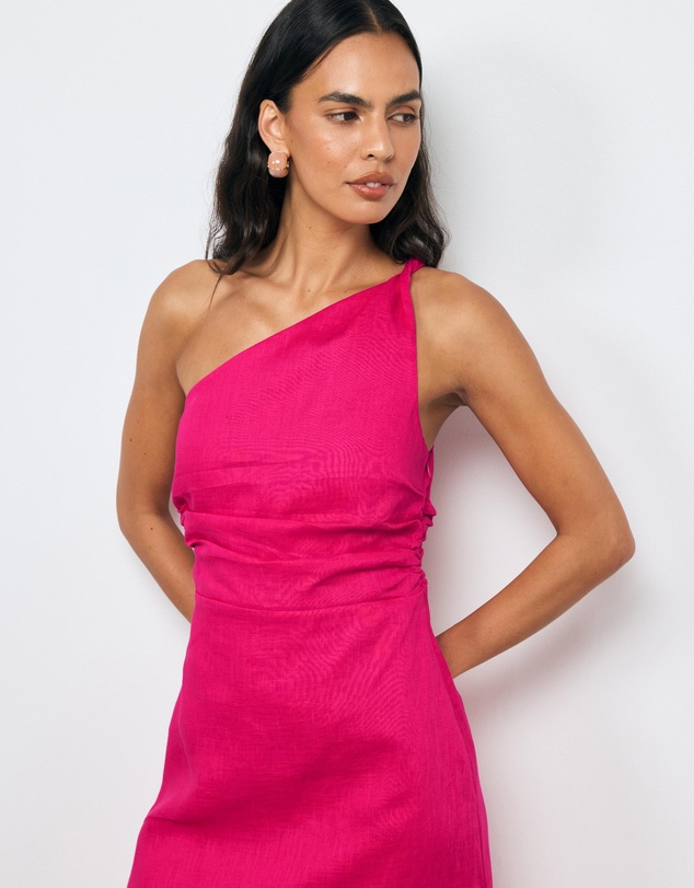 AERE - Lettie One Shoulder Maxi Dress