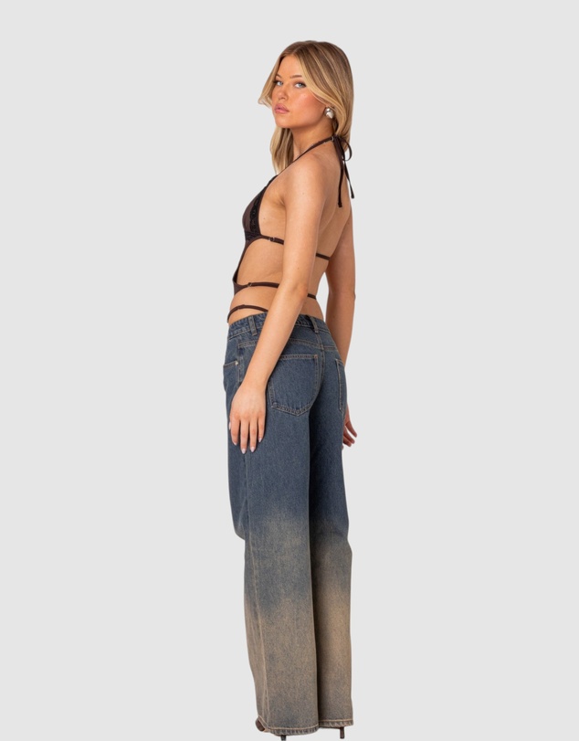 EDIKTED - Strappy Lace Trim Bodysuit
