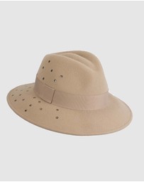 Max Alexander - Winter Felt Beige Fedora Hat