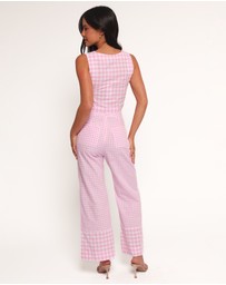 Petal & Pup - Devlin Cotton Pant - Pink Gingham