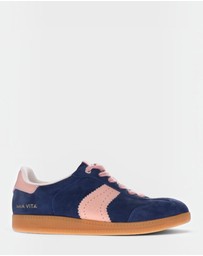 Mia Vita - Ramona II Lace-Up Casual Sneaker - Royal Blue/Blush