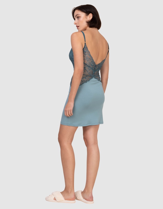 Oh!Zuza - V Neck Viscose & Lace Chemise