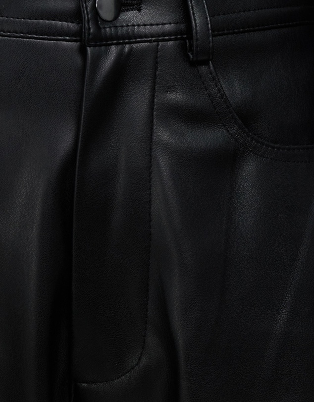 Atmos&Here - Ciara Wide Leg Leather Look Pants