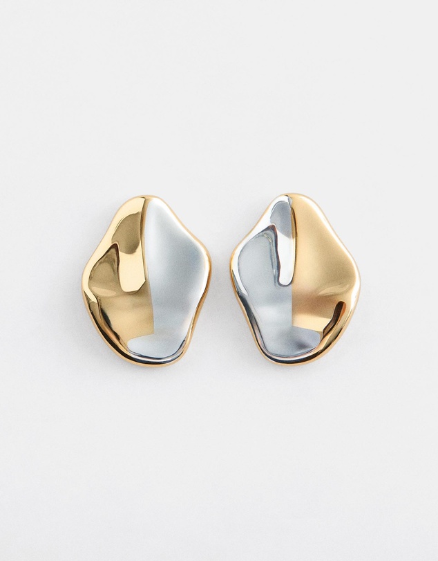 & Other Stories - Two-Toned Plate Earrings