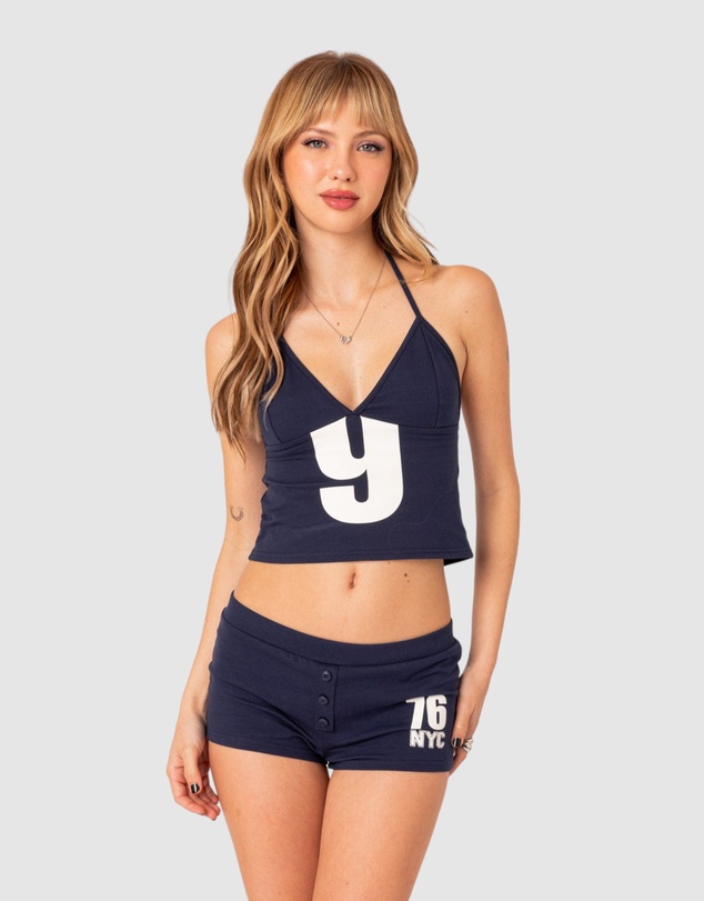 EDIKTED - Jordan V Neck Halter Top