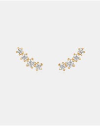 Ania Haie - Gold Sparkle Climber Studs