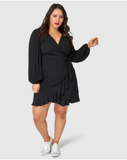 Sunday In The City - Titanium Wrap Dress