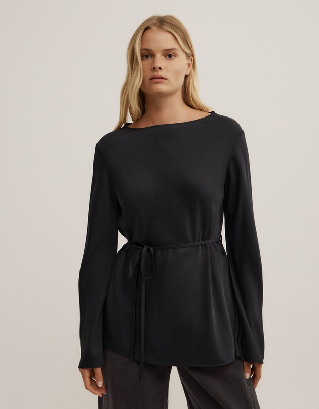 Witchery - Satin Boat Neck Top