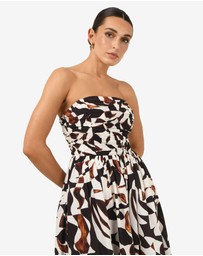 Forcast - Hazel Printed Strapless Dress