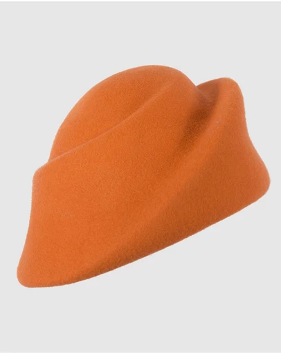 Max Alexander - Orange Designer Winter Felt Hat