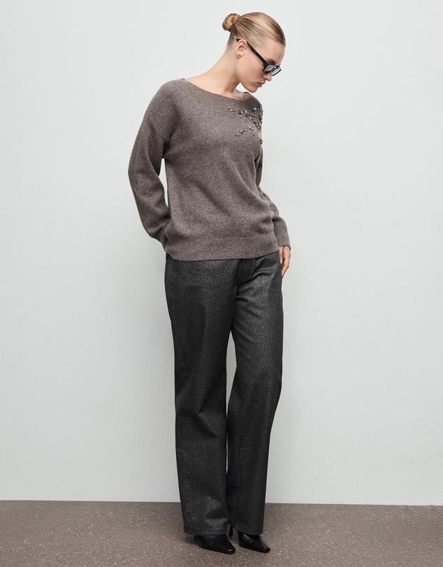 M.N.G - Shiny Straight-Leg Jeans