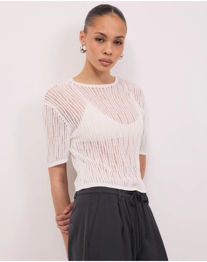 Calli - Boston High Neck Knit Top