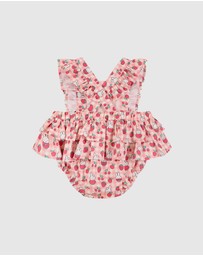 Kynd Baby - Miffy Romper in Berry Check