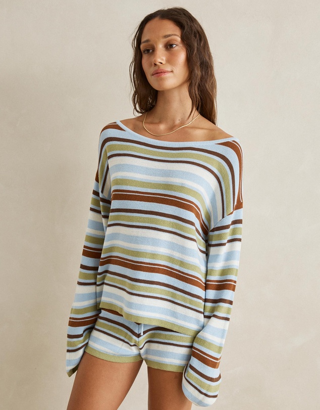 Rhythm - Frankie Stripe Knit Shorts