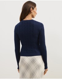 Atmos&Here - Tessa Crewneck Cable Knit Sweater