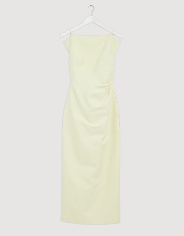 Revibe - Repaired Shona Joy Otis Draped High Neck Midi Dress - AU 10