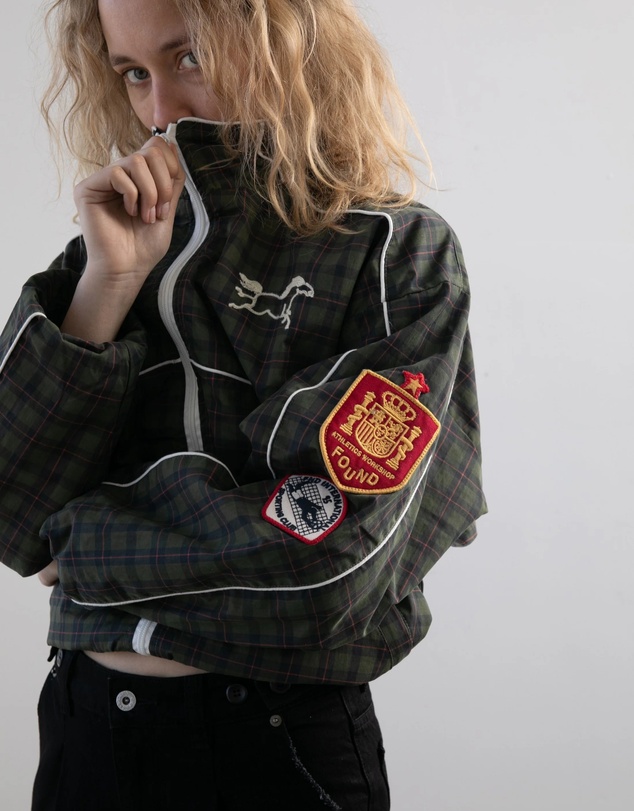 Found - Forest Plaid Track Jacket
