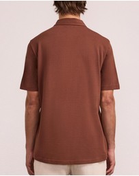 Frescobol Carioca - Luca Cotton Piquet SS Button Up Polo