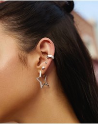 Ania Haie - Silver Sparkling Star Stud Earrings