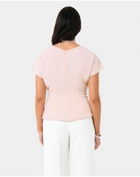 Forcast - Bonnie Gathered Peplum Top