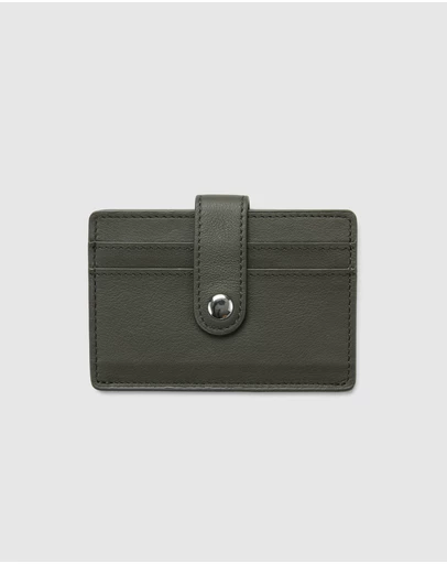 Globite - Leather RFID Card Holder Snap Button