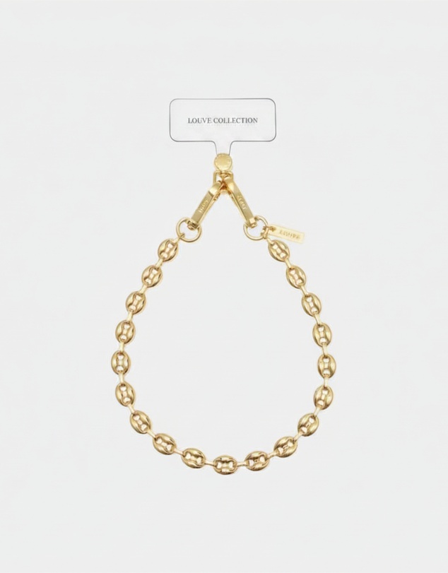LOUVE COLLECTION - Universal Phone Strap Connector (White) + Marina Wristlet