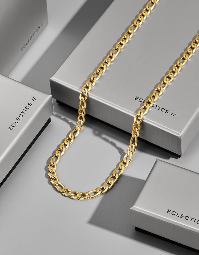 Eclectics - Token Figaro Chain Necklace
