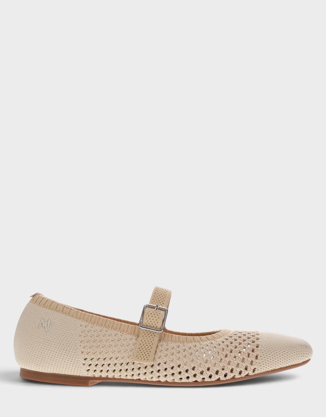Mia Vita - Violet Open Knit Flat - Natural