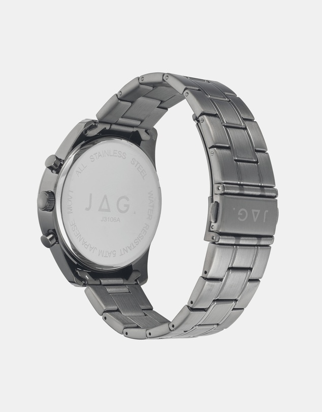 Jag - Rhys Mens Green Dial 43mm Gunmetal Watch