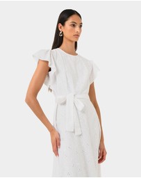 Forcast - Kavya Tie-Waist Cotton Dress