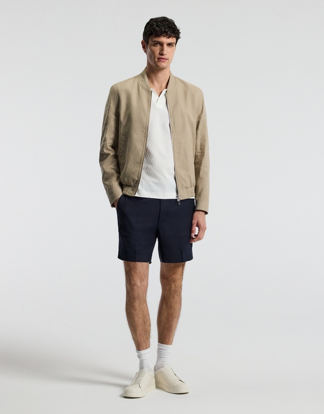 Calibre - Linen Blend Shorts Navy