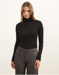 Atmos&Here - Wool Blend Roll Neck Long Sleeve Top