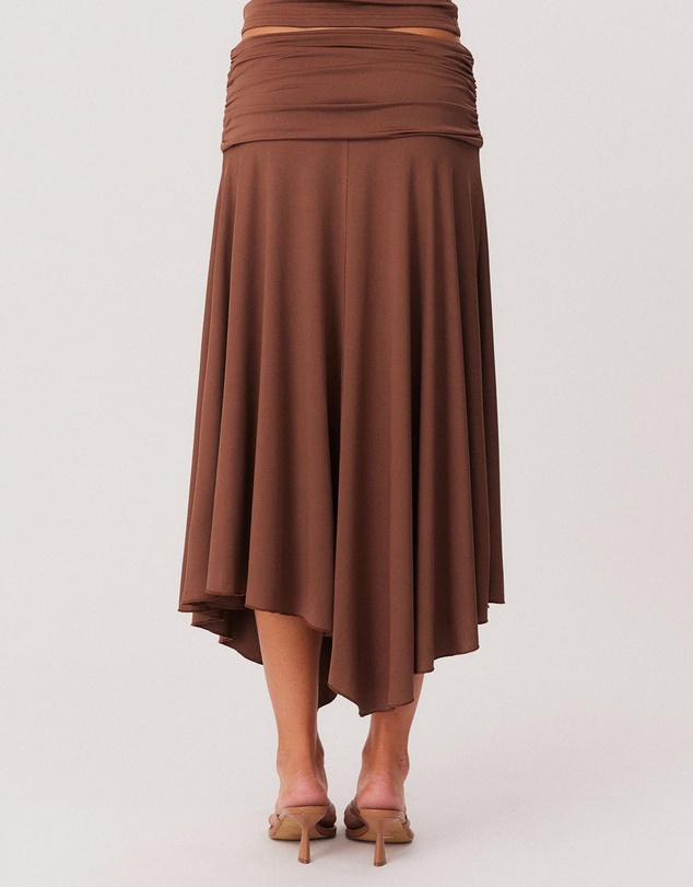 SNDYS - Tamsin Asymetrical Hem Midi Skirt