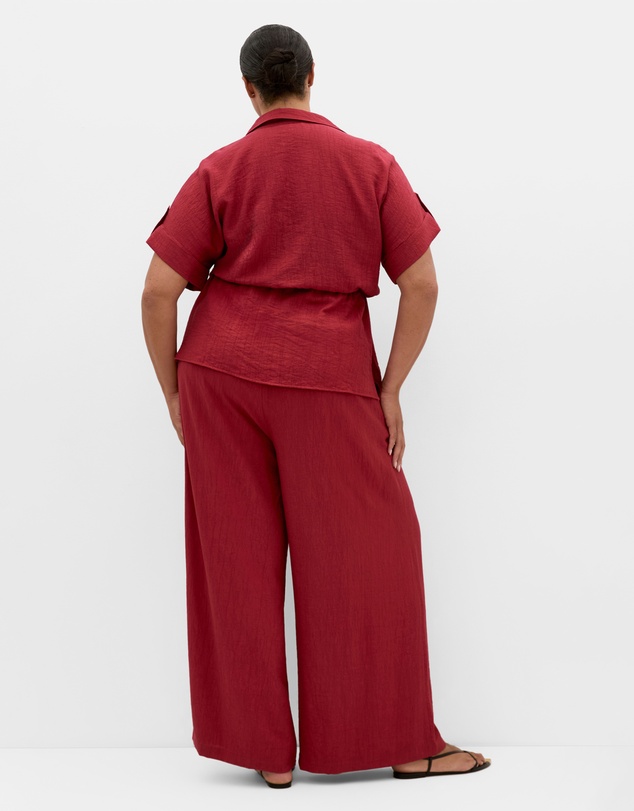 City Chic - Plus size Aria Cinched Shirt - sienna