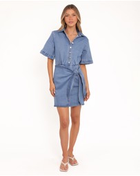 Petal & Pup - Leyton Mini Dress - Denim Chambray