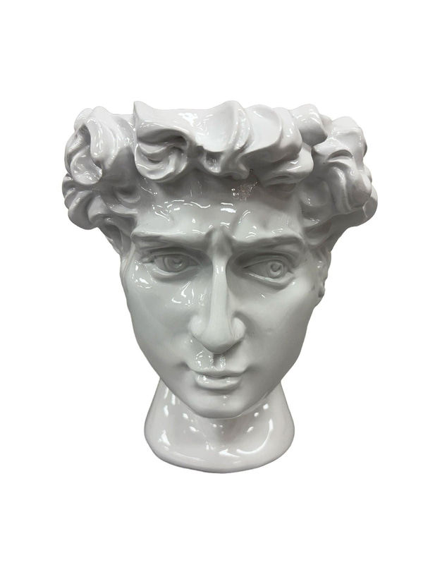 Urban Attitude - Urban Attitude David Head Planter - Matte White