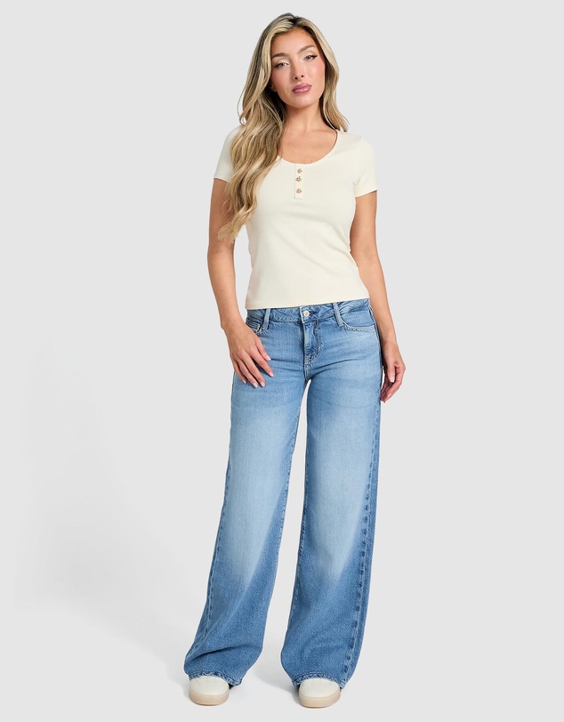 GUESS - SS Sandwash Rib Karina T-Shirt
