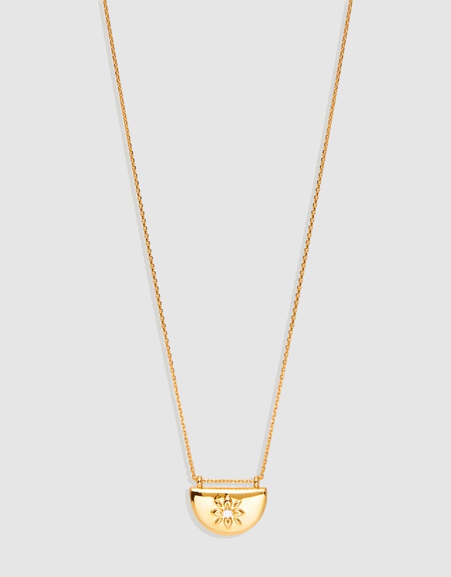 By Charlotte - Lotus Locket Necklace
