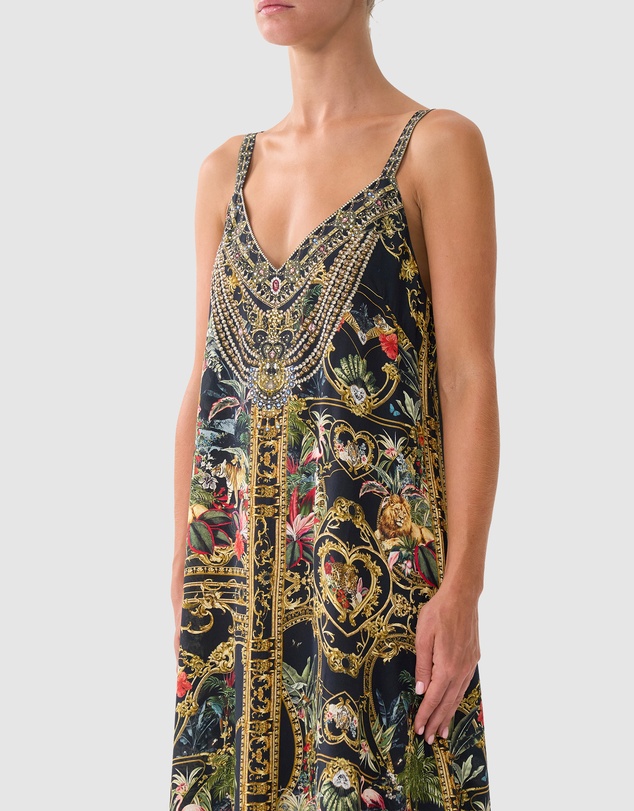 Camilla - V Neck Midi Slip Dress